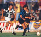 Campionato, 26 ottobre  1986 Juventus - Inter 1 - 1, Passarella inseguito da Mauro