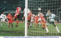 Champions League, 4 novembre 1998: Spartak Mosca - Inter 1-1, il  gol di Simeone (coperto dal palo)