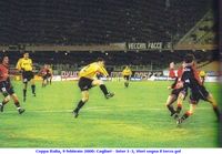 Coppa Italia, 9 febbraio 2000: Cagliari - Inter 1-3, Vieri segna il terzo gol
