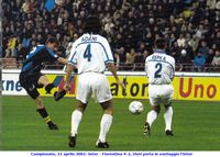 Campionato, 21 aprile 2001: Inter - Fiorentina 4-2, Vieri porta in vantaggio l'Inter