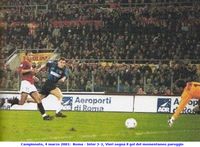 Campionato, 4 marzo 2001:  Roma - Inter 3-2, Vieri segna il gol del momentaneo pareggio