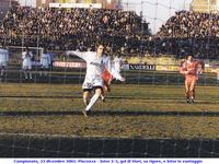 Campionato, 23 dicembre 2001: Piacenza - Inter 2-3, gol di Vieri, su rigore, e Inter in vantaggio