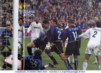 Campionato, 19 ottobre 2002: Inter - Juventus 1-1, il gol del pareggio di Vieri