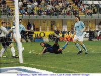 Campionato, 27 aprile 2003: Inter - Lazio 1-1, gol di Crespo e Inter in vantaggio