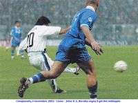Campionato,3 novembre 2002:  Como - Inter 0-2, Recoba segna il gol del raddoppio
