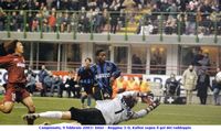 Campionato, 9 febbraio 2003: Inter - Reggina 3-0, Kallon segna il gol del raddoppio