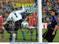 Champions League, 2 ottobre 2002: Inter - Lione 1-2, il gol di Cannavaro