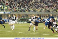 Campionato,1 febbraio 2004: Inter - Siena 4-0, Adriano in gol