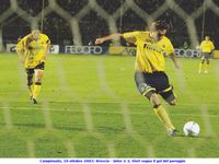 Campionato, 18 ottobre 2003: Brescia - Inter 2-2, Vieri segna il gol del pareggio
