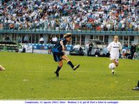 Campionato, 31 agosto 2003: Inter - Modena 2-0, gol di Vieri e Inter in vantaggio