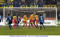 Campionato, 6 gennaio 2004: Inter - Lecce 3-1, Cruz segna il gol del pareggio