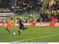 Campionato, 6 gennaio 2004: Inter - Lecce 3-1, Vieri segna il terzo gol dell'Inter