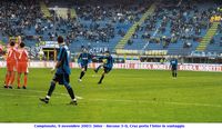 Campionato, 9 novembre 2003: Inter - Ancona 3-0, Cruz porta l'Inter in vantaggio