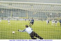 Coppa Italia, 21 gennaio 2004: Inter - Udinese 3-1, Cruz segna il terzo gol nerazzurro