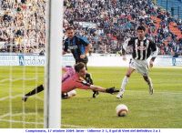 Campionato, 17 ottobre 2004: Inter - Udinese 3-1, il gol di Vieri del definitivo 3 a 1