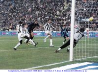 Campionato, 28 novembre 2004 Inter - Juventus 2-2 il gol del definitivo pareggio di Adriano