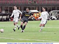 Champions League, 23 novembre 2005: Inter - Artmedia Bratislava 4-0, Adriano in gol