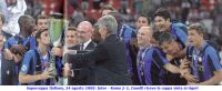 Supercoppa Italiana, 24 agosto 2008: Inter - Roma 2-2, Zanetti riceve la coppa vinta ai rigori